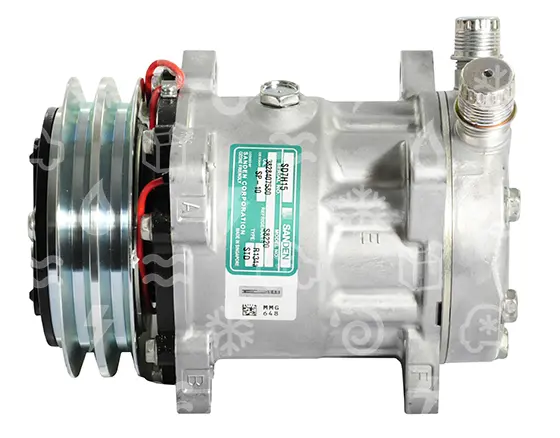 kompresor UNI SANDEN 7H15, řemenice 132 mm - 2GA, 12V //náhr.93 10-533